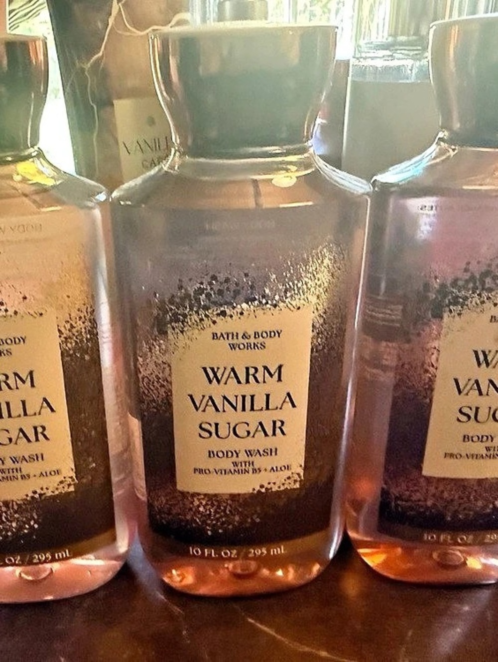 Bath & Body Works Warm Vanilla Sugar Body Wash Body Wash 10 fl oz 3-Piece Set